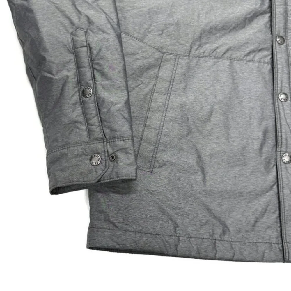The North Face Lefferts Shacket Shirt Jacket Mens Medium Snap Button Gray Hiking